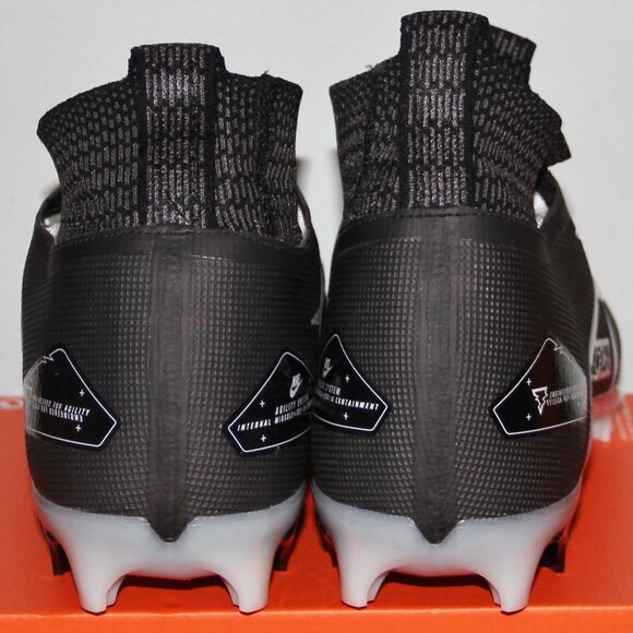 Nike Alpha Menace Elite 3 Football Cleats Mens 14 Black Grey White - Picture 5 of 6